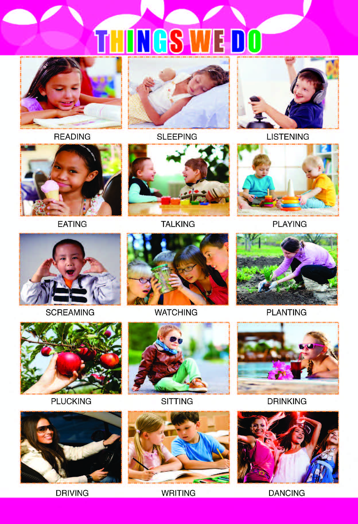 Things We Do Chart for Kids