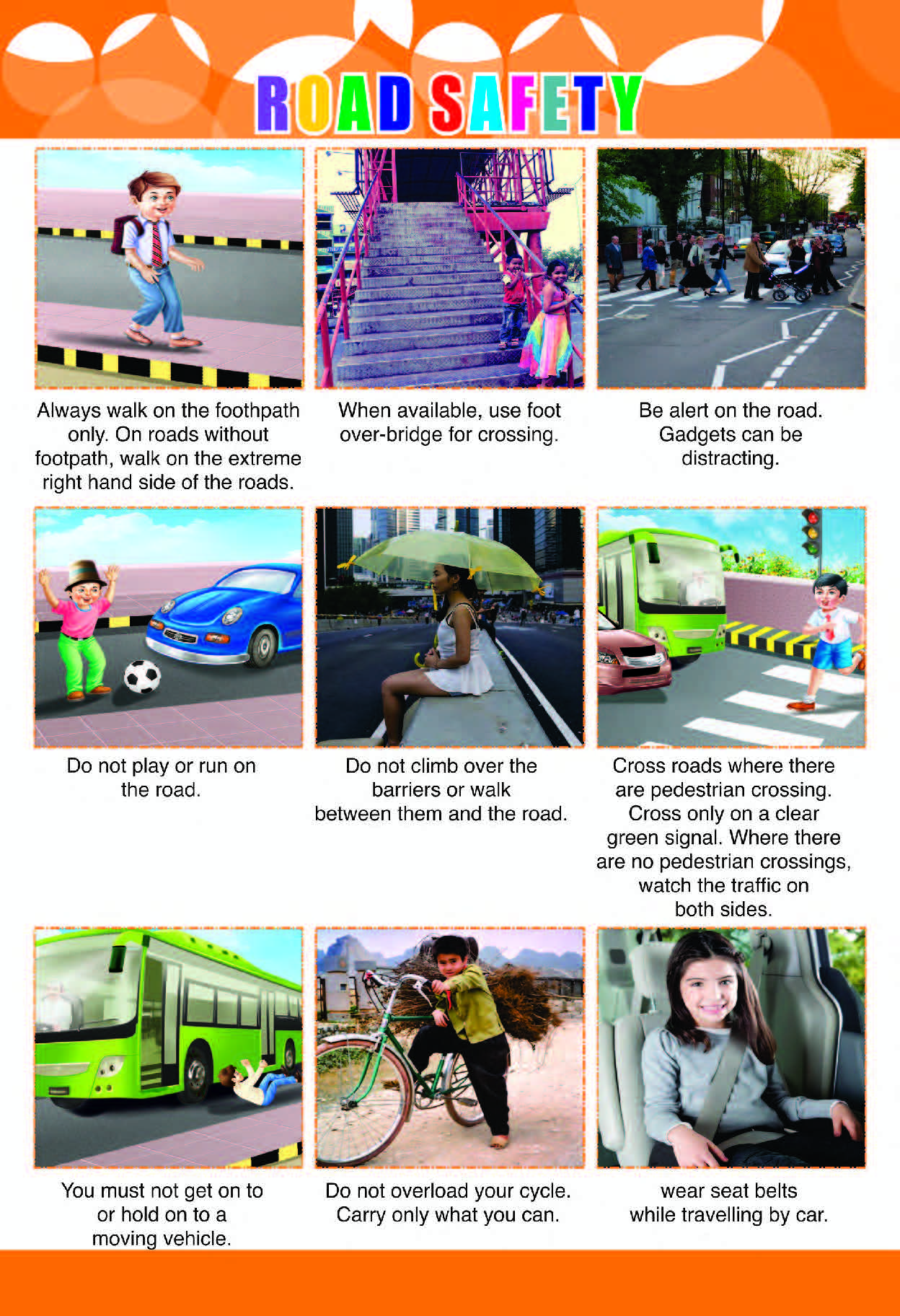 Traffic Rules & Safety Awareness Poster