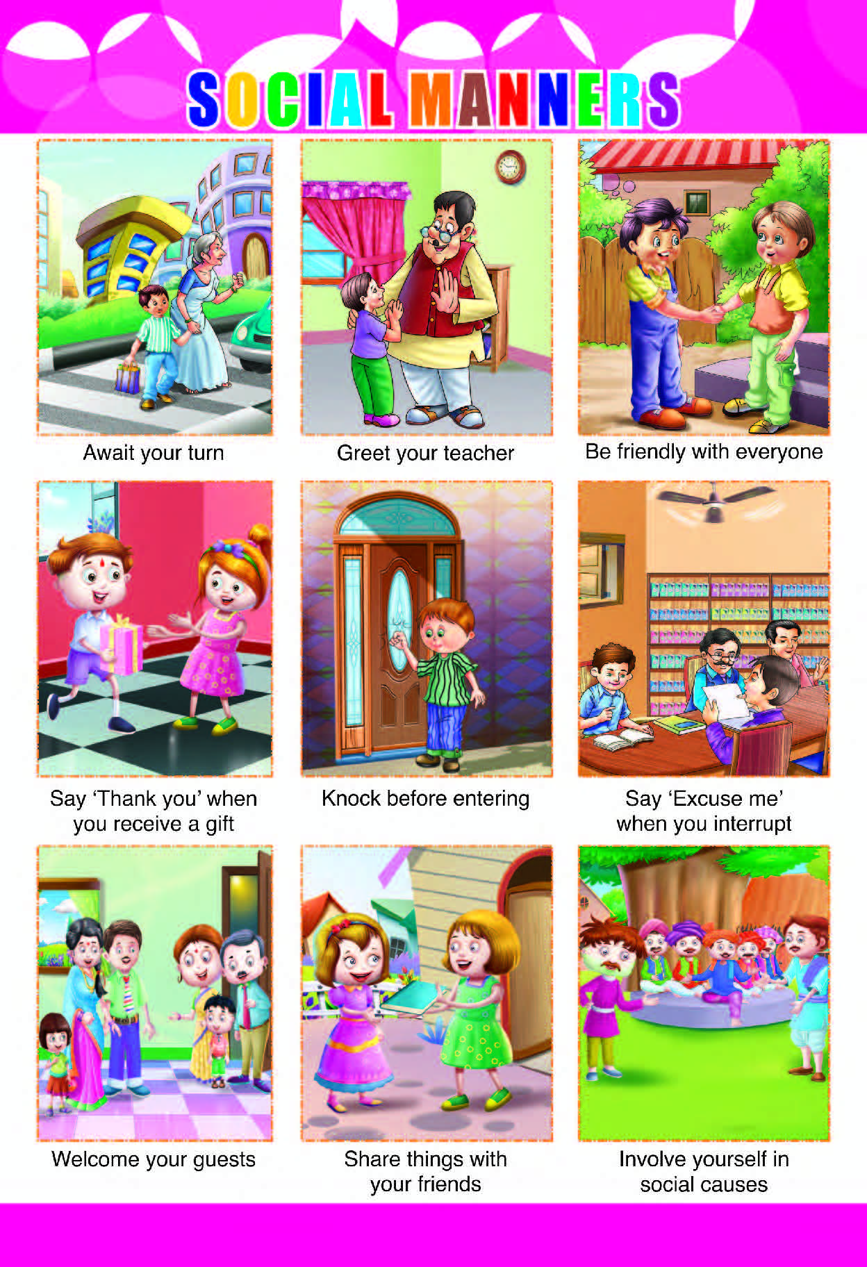 Good Behavior & Etiquette Learning Poster