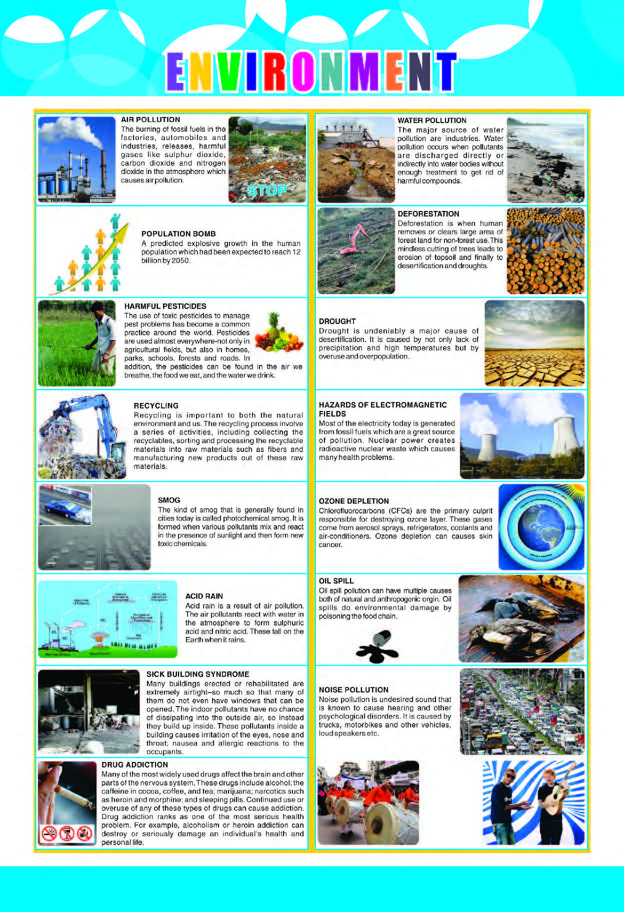 Pollution & Environmental Awareness Educational Poster