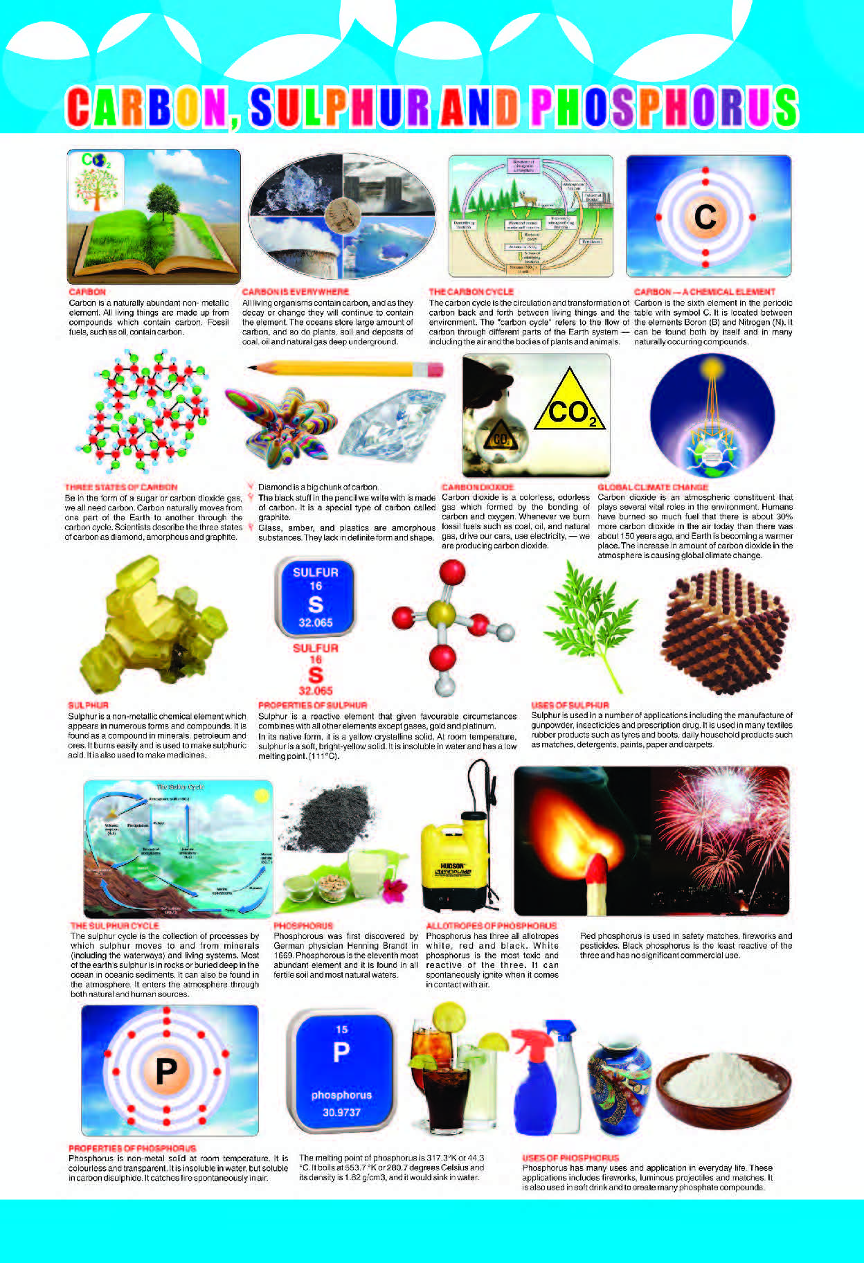 Carbon, Sulphur and Phosphorus Chart