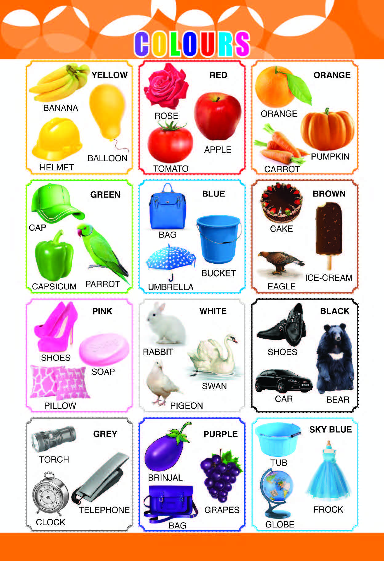Colours Chart for Kids