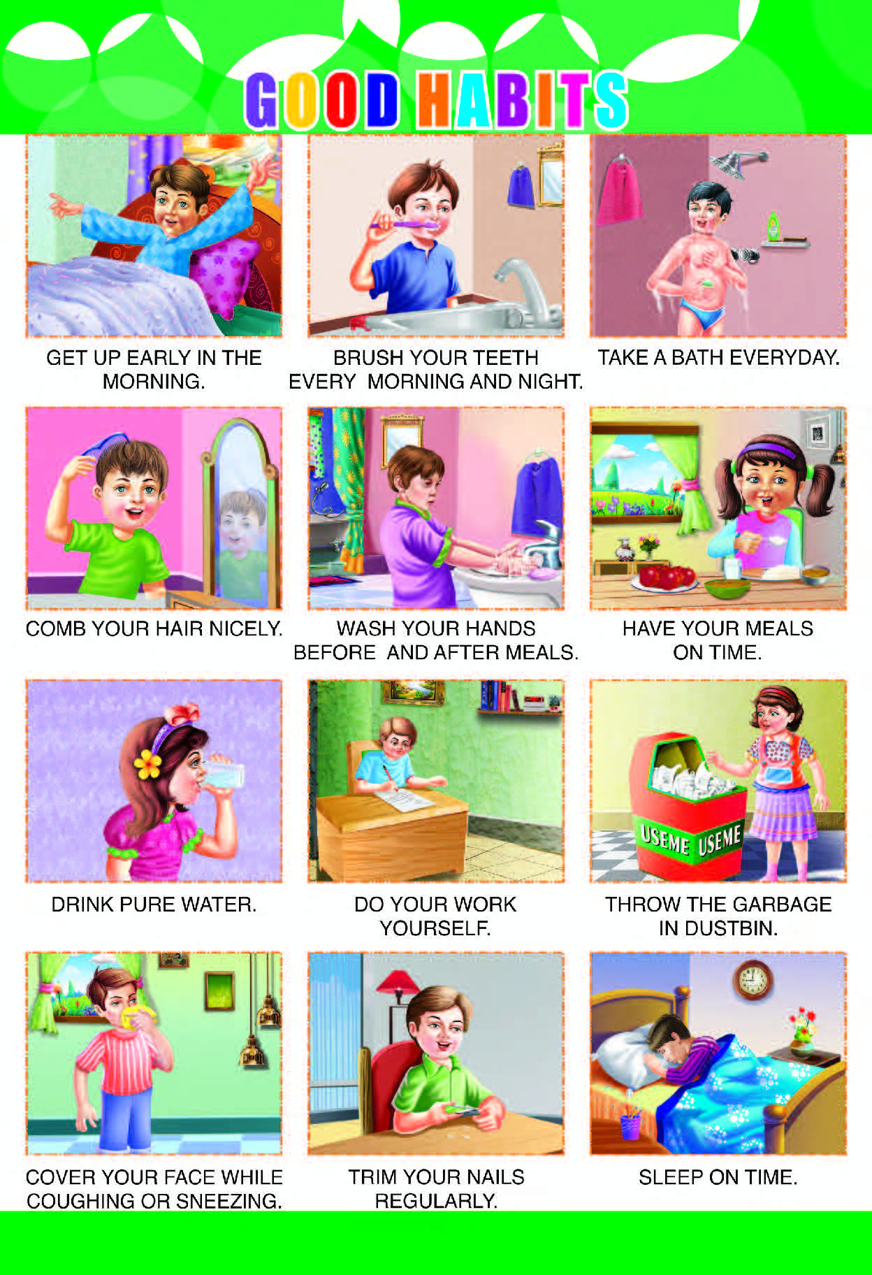 Good Habits Chart for Kids
