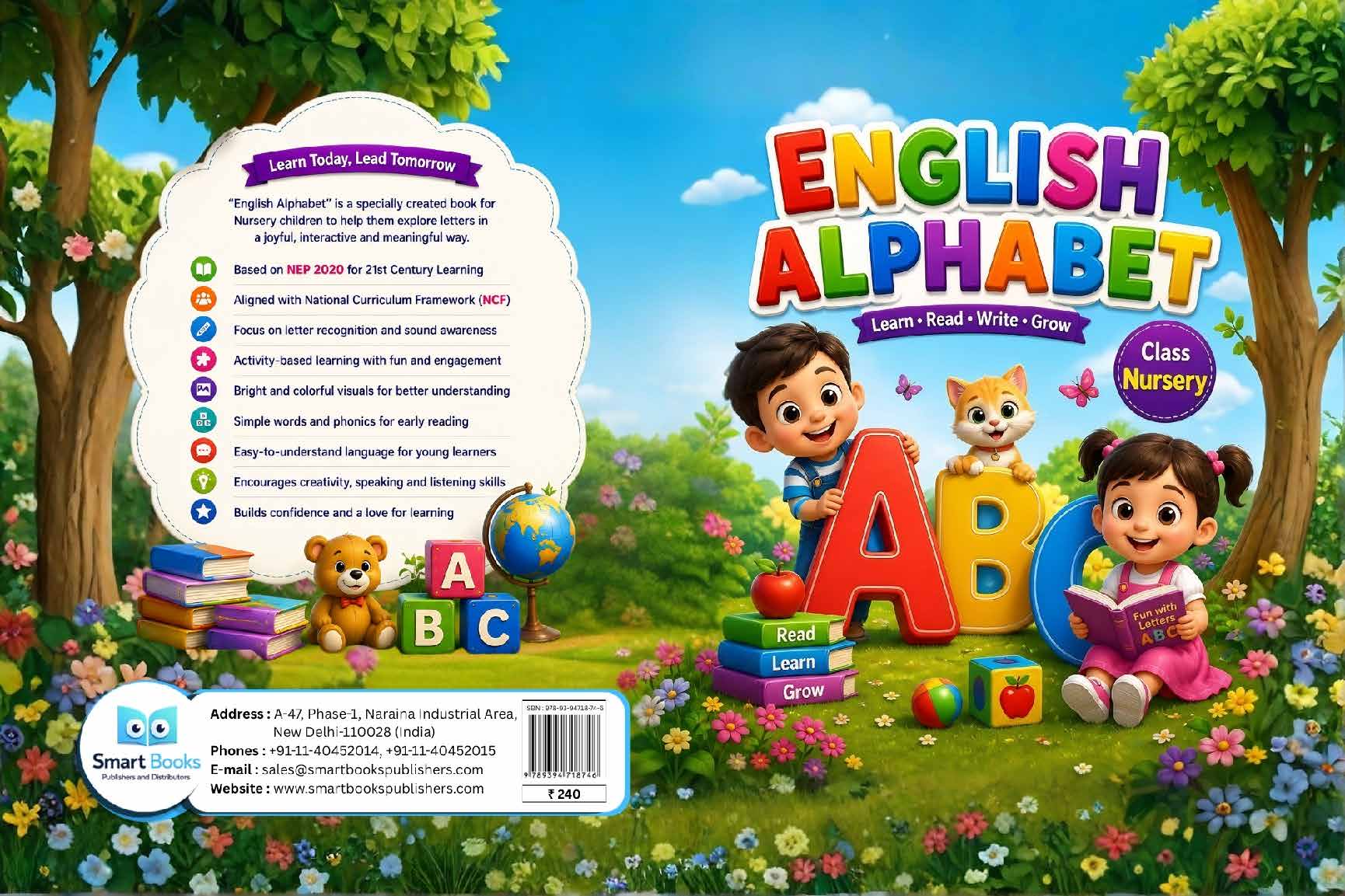 English Alphabet – Learn • Read • Write • Grow (Nursery)